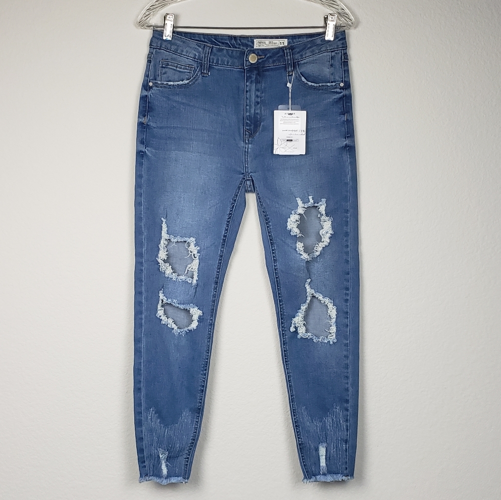 Papaya Kylie Ankle Skinny Distressed jeans